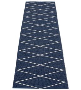 Pappelina Max Runner rug Dark Blue/Vanilla MX3724 Dark Blue/Vanilla
