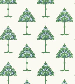 May Tree Wallpaper by Thibaut Blue and Green