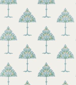 May Tree Wallpaper by Thibaut Spa Blue