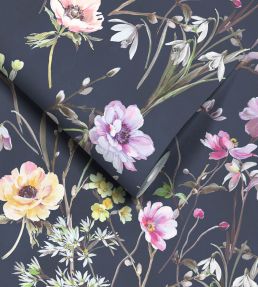Maytime Wallpaper by Woodchip & Magnolia Navy