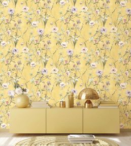 Maytime Wallpaper by Woodchip & Magnolia Sunny Yellow