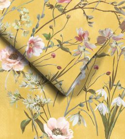 Maytime Wallpaper by Woodchip & Magnolia Sunny Yellow