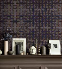 Maze Wallpaper by Coordonne Ultramarine
