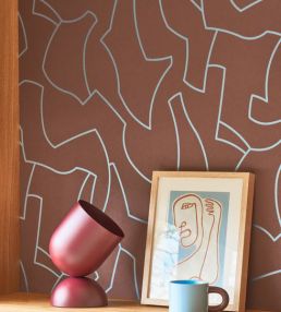 Maze Game Wallpaper by Casadeco Bordeaux