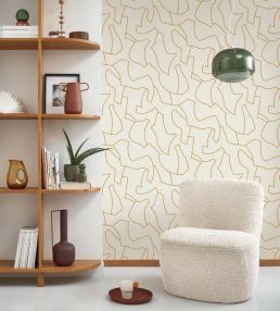 Maze Game Wallpaper by Casadeco Olive