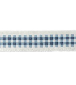 MDS Check Border Trimming by Samuel & Sons Azure