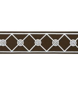 MDS Embroidered Lattice Borber Trimming by Samuel & Sons Chocolate