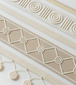 MDS Embroidered Lattice Borber Trimming by Samuel & Sons Natural