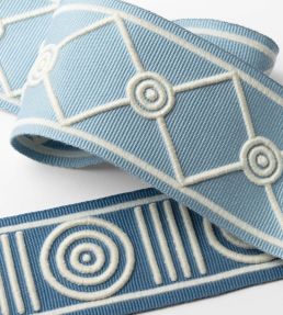 MDS Embroidered Lattice Borber Trimming by Samuel & Sons Ivory
