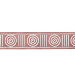 MDS Embroidered Rosette Border Trimming by Samuel & Sons Coral