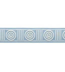 MDS Embroidered Rosette Border Trimming by Samuel & Sons Sky