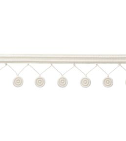 MDS Rosette Fringe Trimming by Samuel & Sons Ivory
