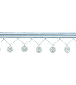 MDS Rosette Fringe Trimming by Samuel & Sons Sky