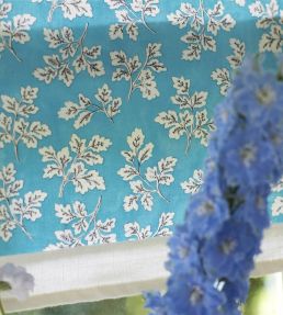 Meadow Leaf Fabric by Designers Guild Aqua