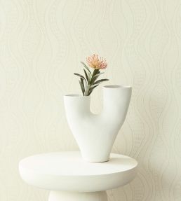 Meandering Lines Wallpaper by Eijffinger White
