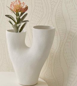 Meandering Lines Wallpaper by Eijffinger White