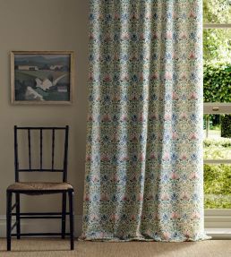 Meda Iris Fabric by Morris & Co Rose/Thyme