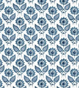 Medici Flower Fabric by William Yeoward Indigo