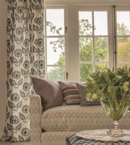 Medici Flower Fabric by William Yeoward Slate