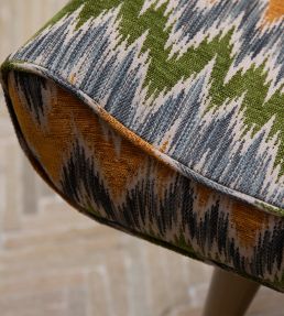 Medici Fabric by Marvic Aqua/Brown