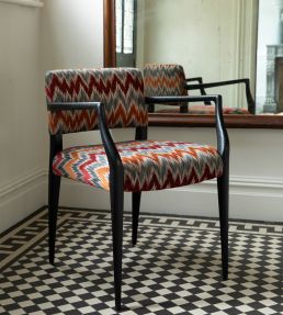 Medici Fabric by Marvic Orange/Red