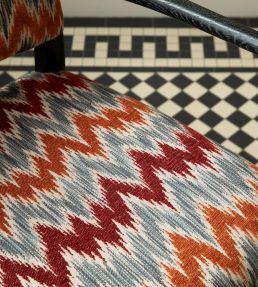 Medici Fabric by Marvic Orange/Red