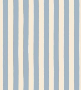 Medium Hand Painted Stripe Wallpaper by Josephine Munsey Beryl and Colethrop Cream