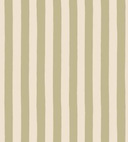 Medium Hand Painted Stripe Wallpaper by Josephine Munsey Southern Light and Parsnip