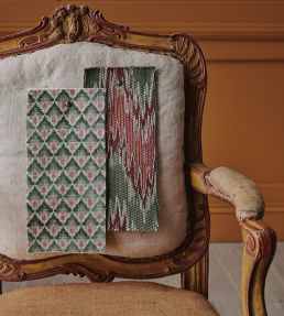 Medora Fabric by Colefax and Fowler Tomato/Slate