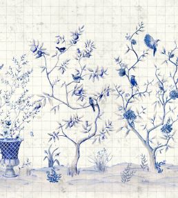 Meihua Mural by Coordonne Blue Spirulina