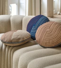 Mellow Round Cushion Ø 45cm by Maison Casamance Beige