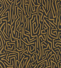 Melodic Wallpaper by Harlequin Gold / Black Earth