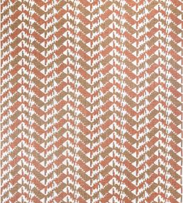 Melrose Check Fabric by Thibaut Apricot and Ginger