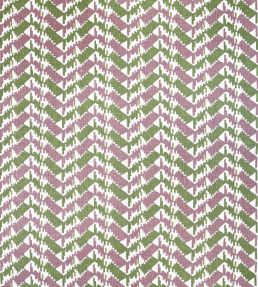 Melrose Check Fabric by Thibaut Lavender and Green