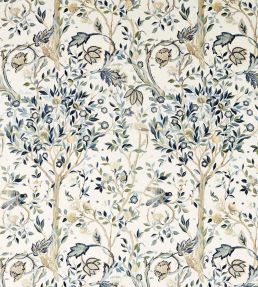 Melsetter Wide Width Fabric by Morris & Co Indigo/Sage