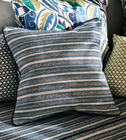 Meridian Stripe Fabric by Osborne & Little Indigo
