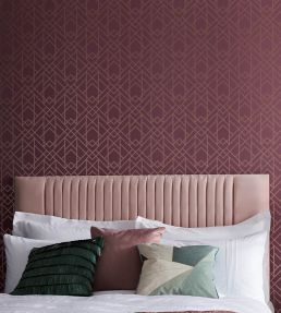Metro Wallpaper by 1838 Wallcoverings Cassis