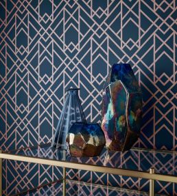 Metro Wallpaper by 1838 Wallcoverings Midnight