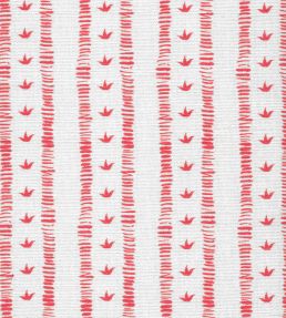 Meuse Fabric by Kate Medlicott Pink Raspberry