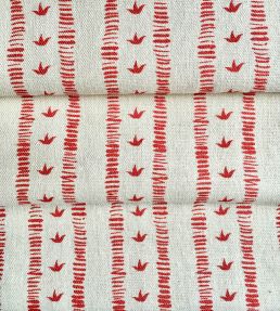 Meuse Fabric by Kate Medlicott Pink Raspberry