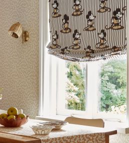 Mickey Stripe Fabric by Sanderson Peanut