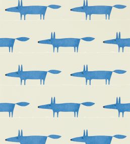 Midi Fox Wallpaper by Scion Pebble / Denim