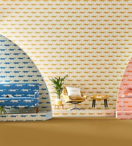 Midi Fox Wallpaper by Scion Pebble / Denim