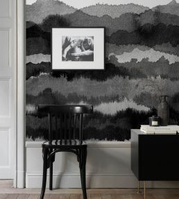 Midnatt Mural by Sandberg Dark Grey