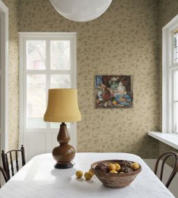 Mila Wallpaper by Sandberg Olive Green