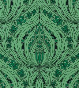 Mildmay Wallpaper by Sanderson Goblin Green