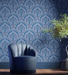 Mildmay Wallpaper by Sanderson Majorelle Blue