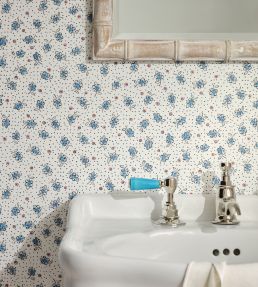Mille Feuilles Wallpaper by DADO 01 Blue and Red