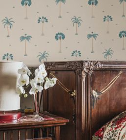 Milo Wallpaper by Sandberg Misty Blue