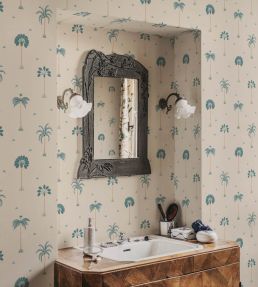 Milo Wallpaper by Sandberg Misty Blue